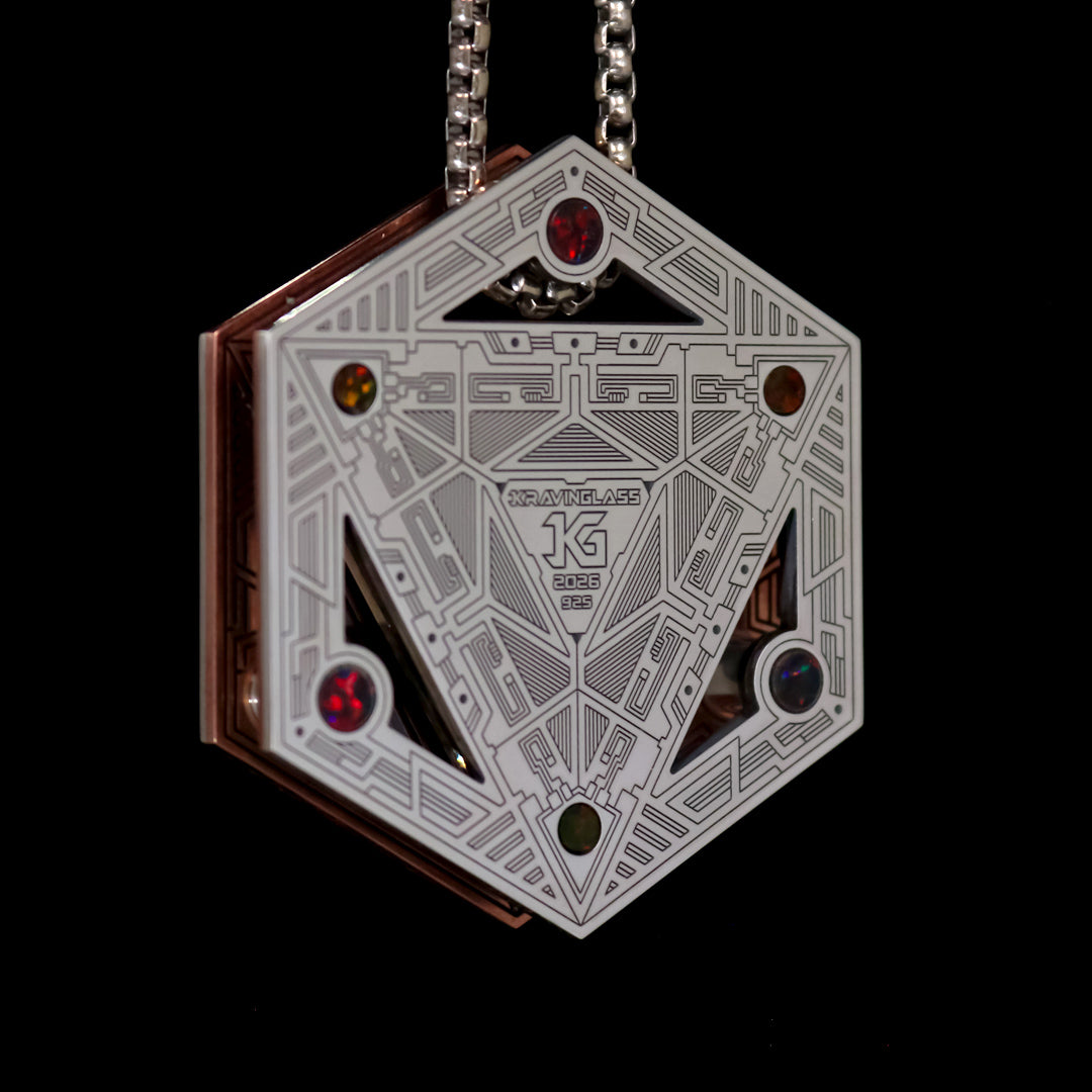 Silver Stargate Hidden Gem Pendant