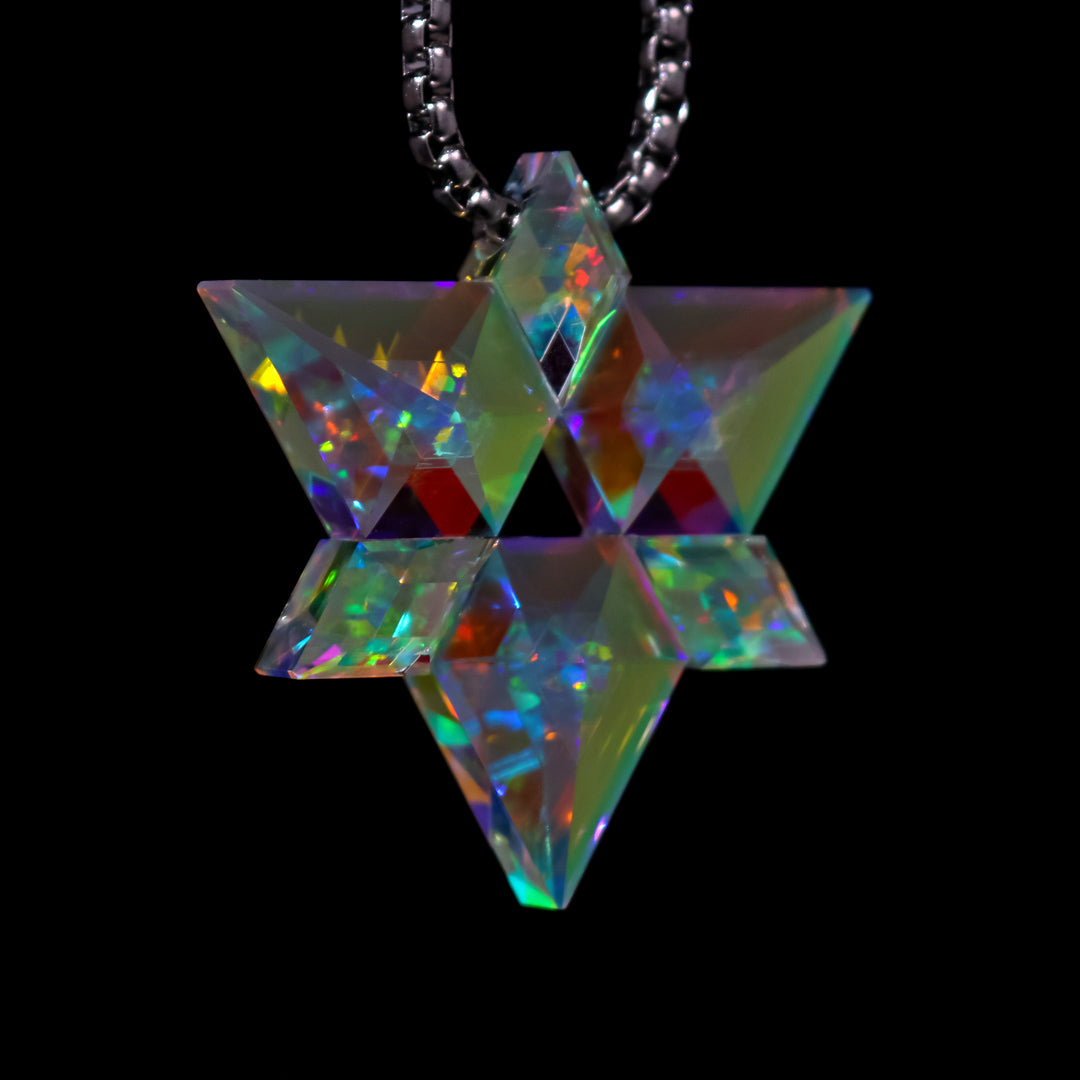Faceted Infinity Opal Cluster Pendant