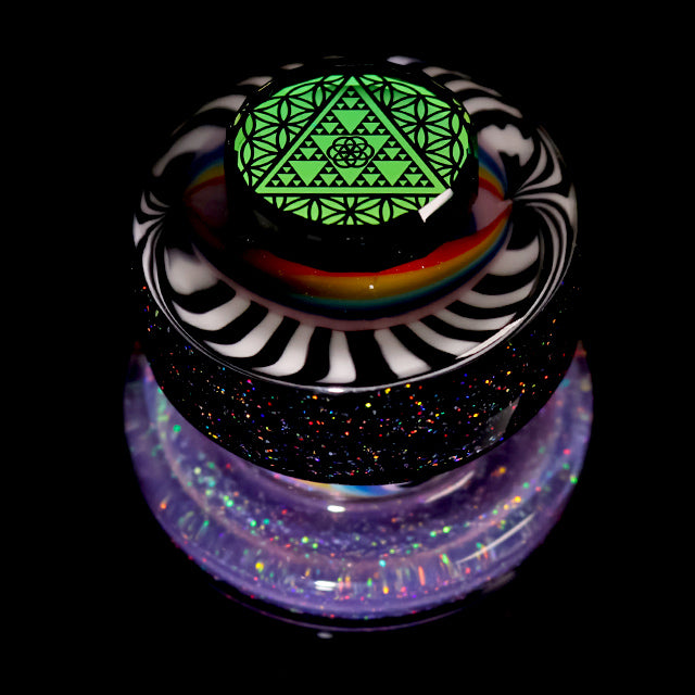Faceted Dichro Sacred Geometry Jar Collab
