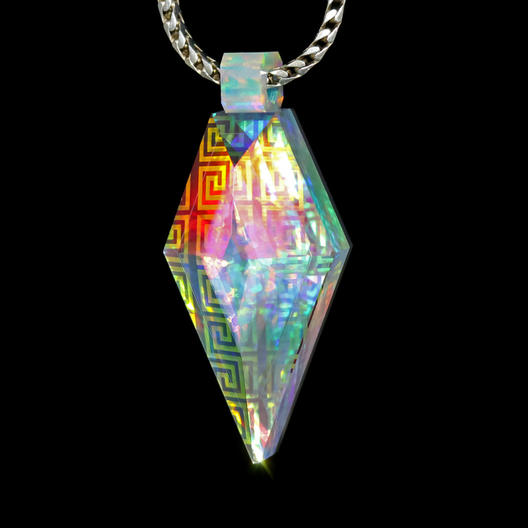 Faceted Hologram Crystal Pendant