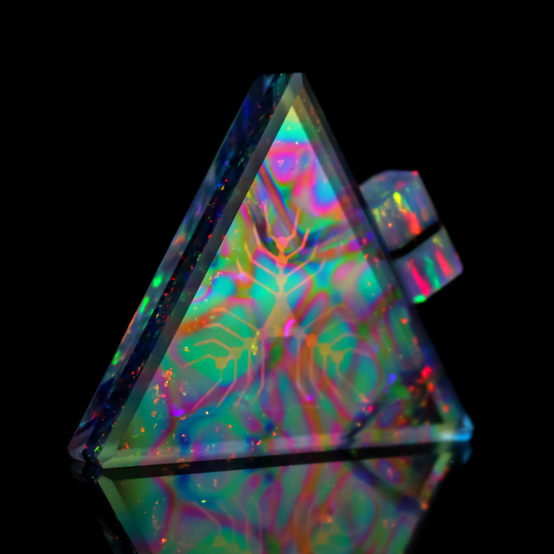 Hypersocket Quantum Opal Triangle Pendant