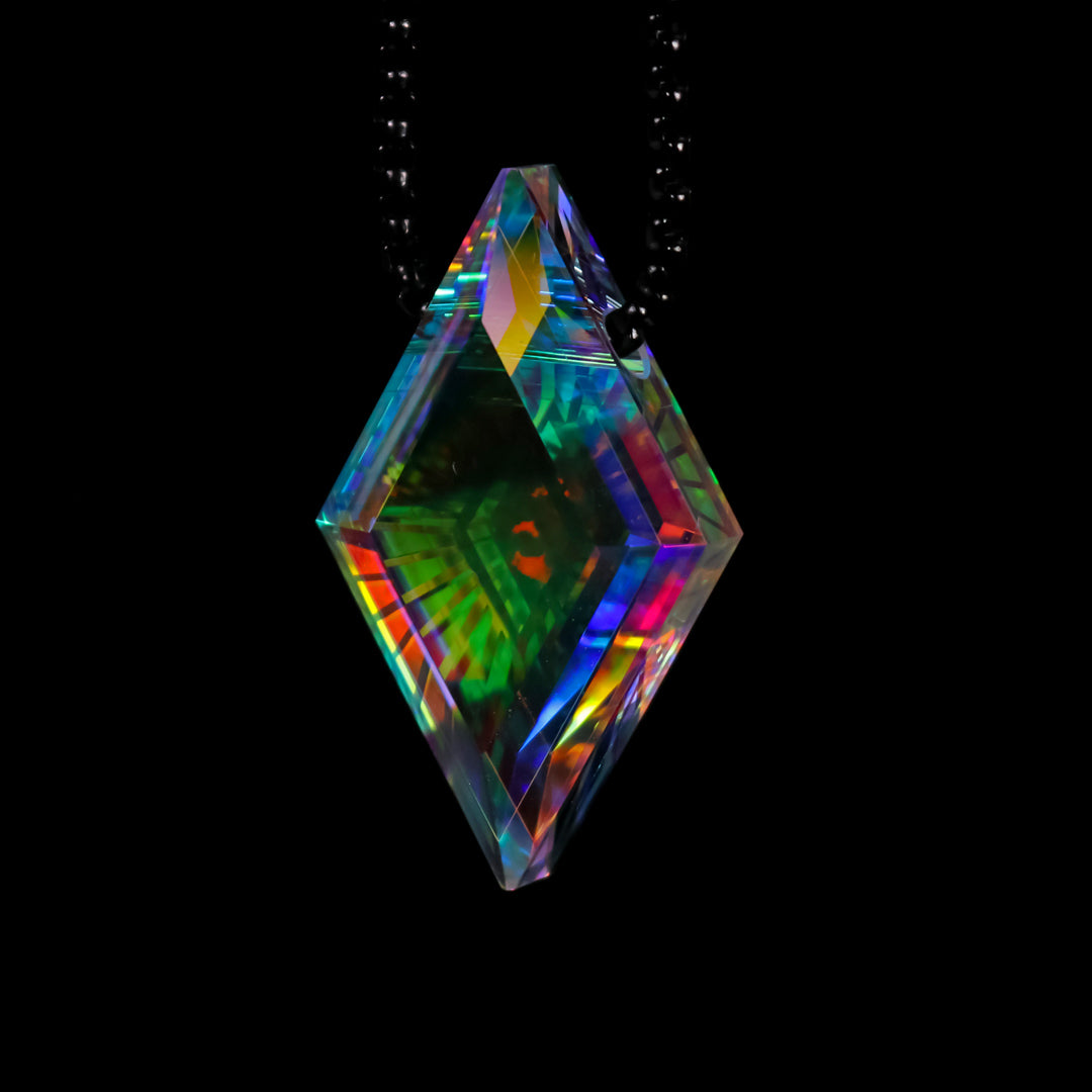 Faceted Illuminator Diamond Opal Pendant