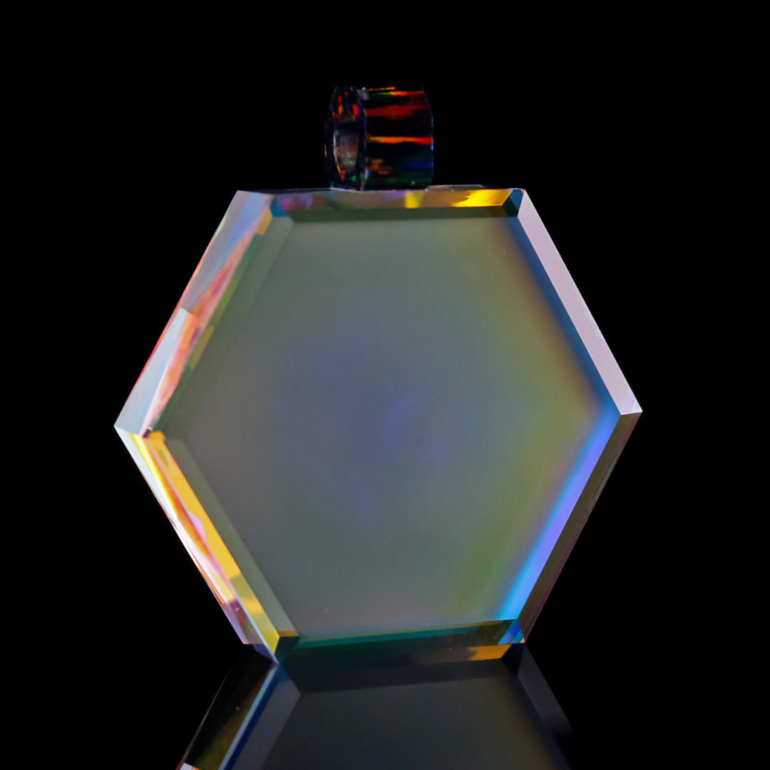 Faceted Infinity Opal Hexagon Pendant