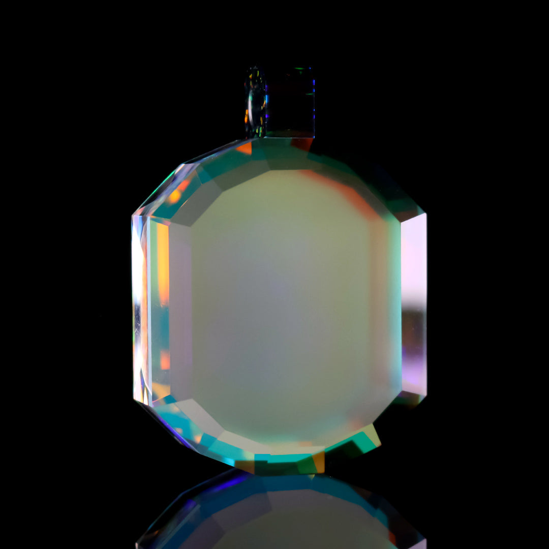 Faceted Infinity Oval Opal Pendant