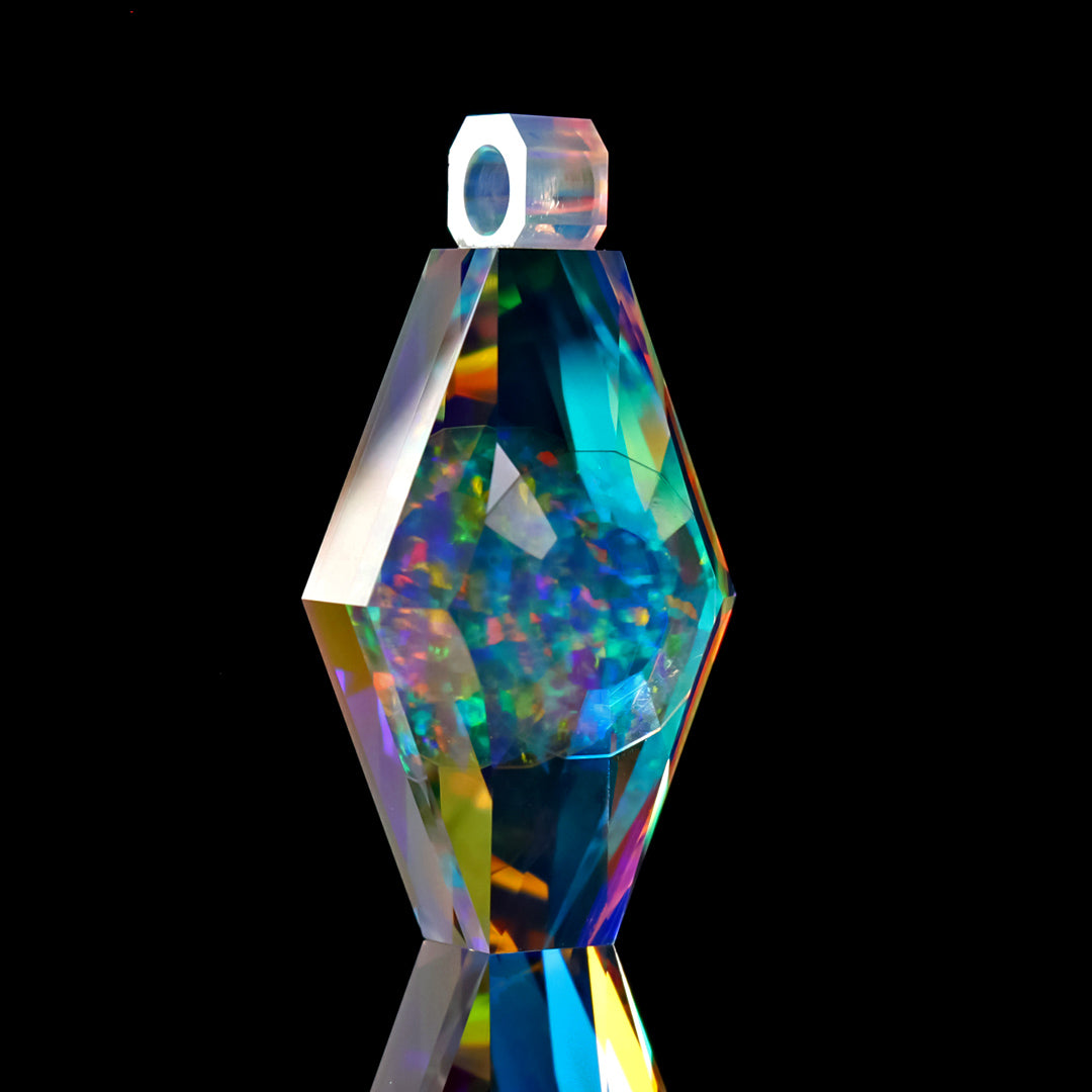 Faceted Infinity Refracter Opal Pendant