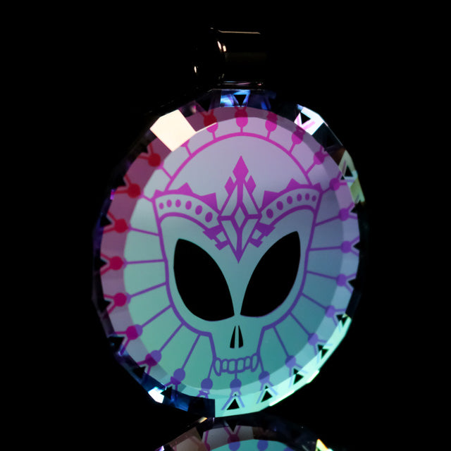 Faceted Dichro Alien Queen Pendant