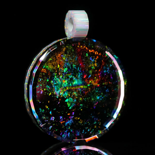 Faceted Space Mushroom Collab Pendant