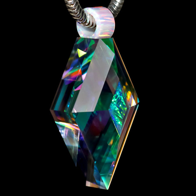 Faceted Dichro Gem Pendant