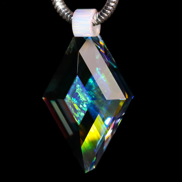 Faceted Dichro Gem Pendant