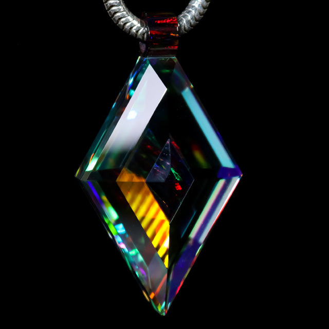 Faceted Dichro Gem Pendant
