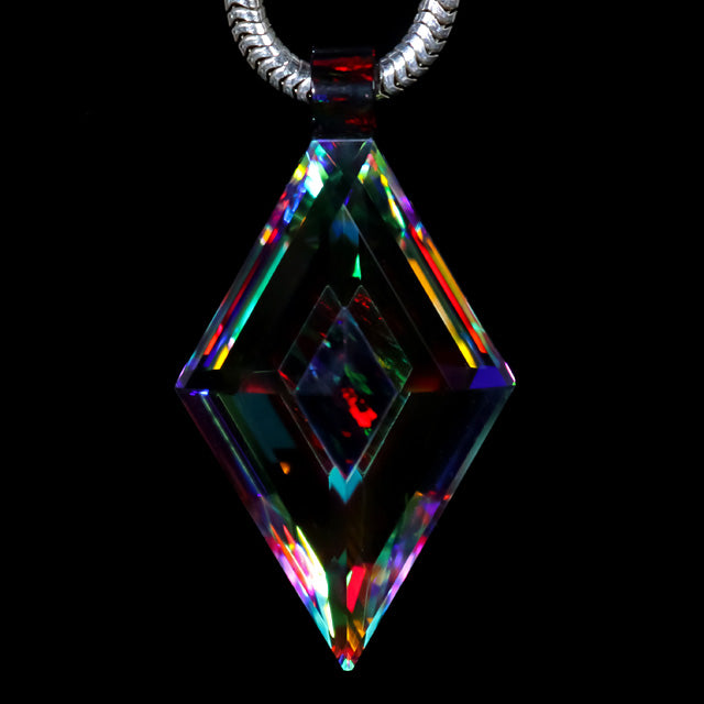 Faceted Dichro Gem Pendant