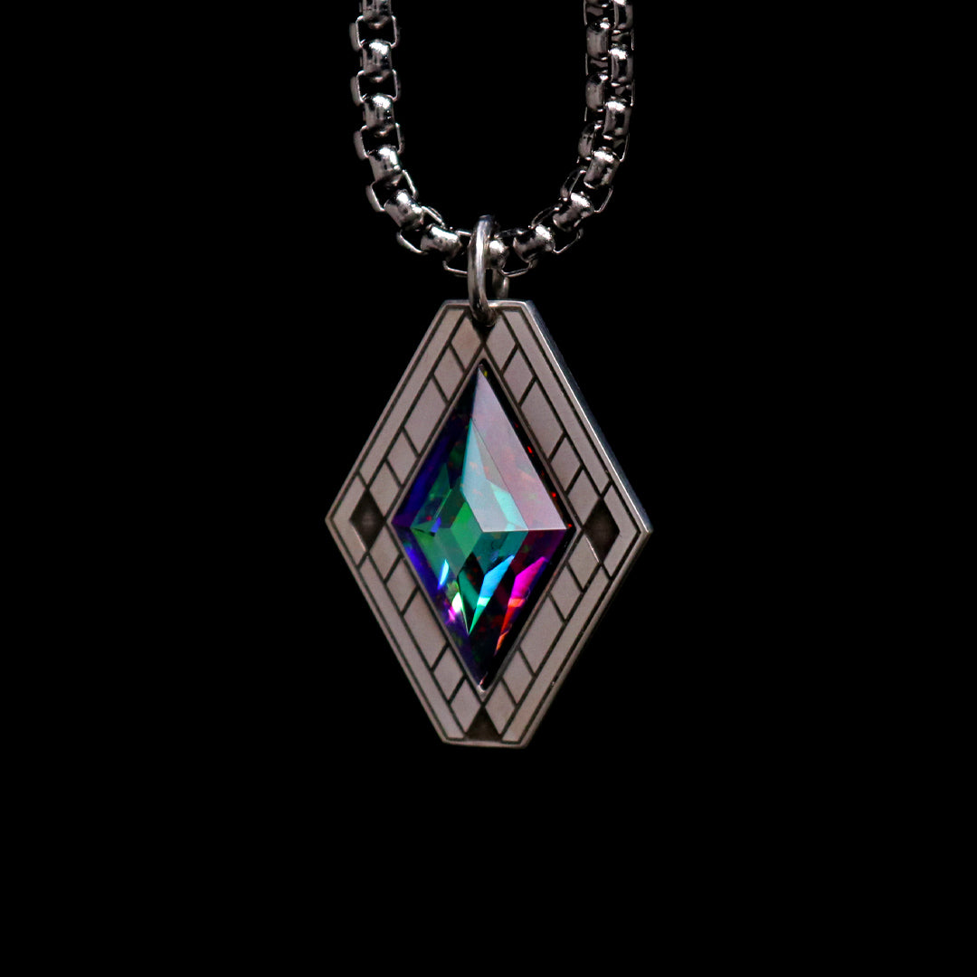 Silver Mini Deco Diamond Pendant