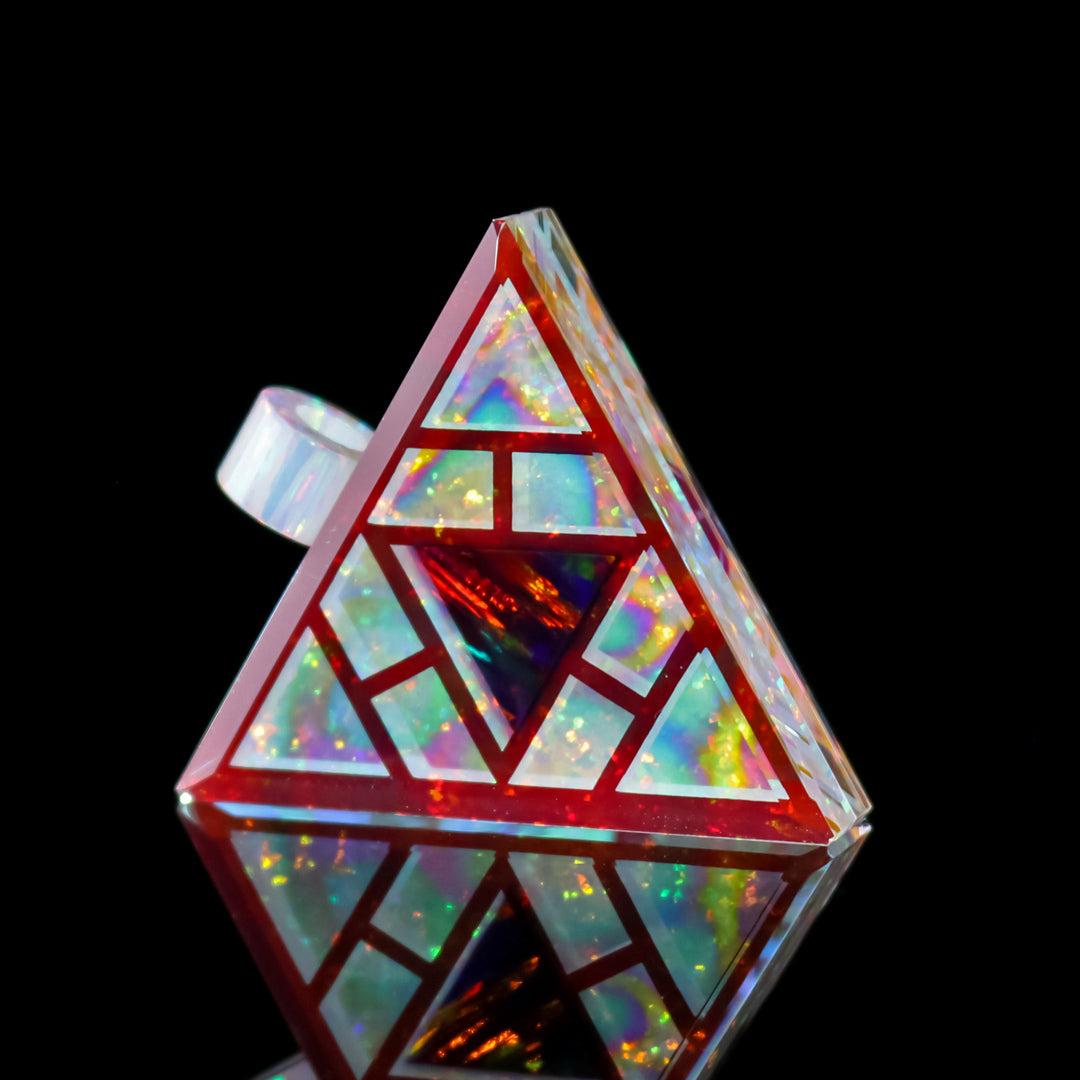 Mini Socketed Opal Triangle Pendant