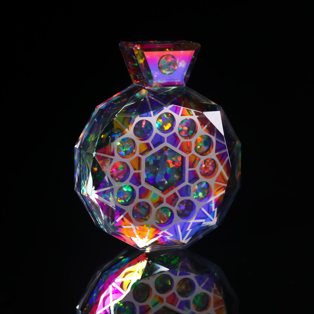 Socketed Silver Nebula Opal Amulet
