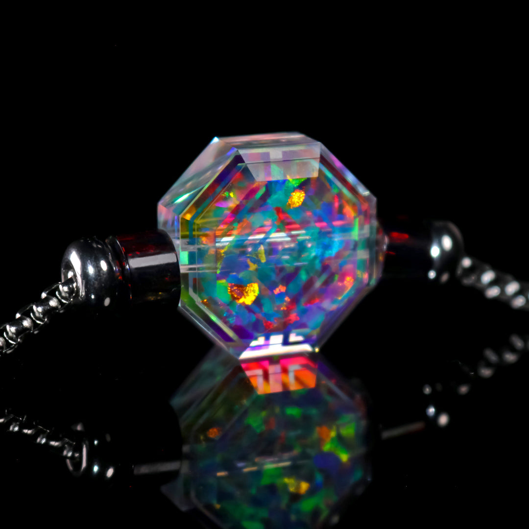 Faceted Octogon Opal Bracelet (6.5-7.5")