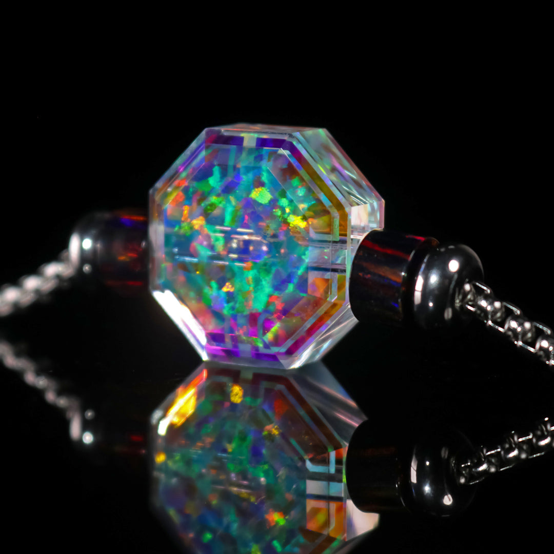 Faceted Octogon Opal Bracelet (6.5-7.5")