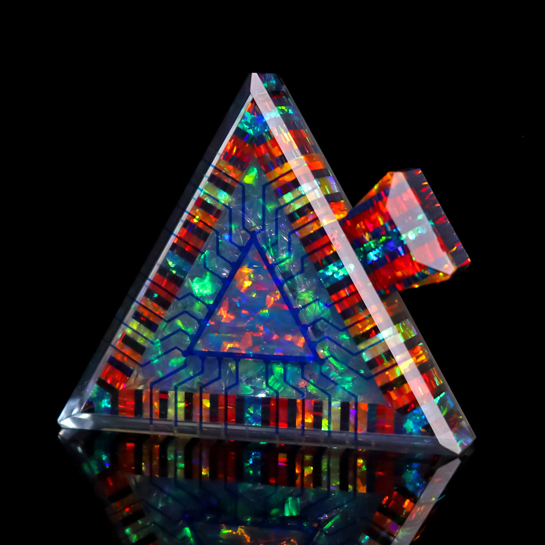 Opal Fusion Core Triangle Pendant