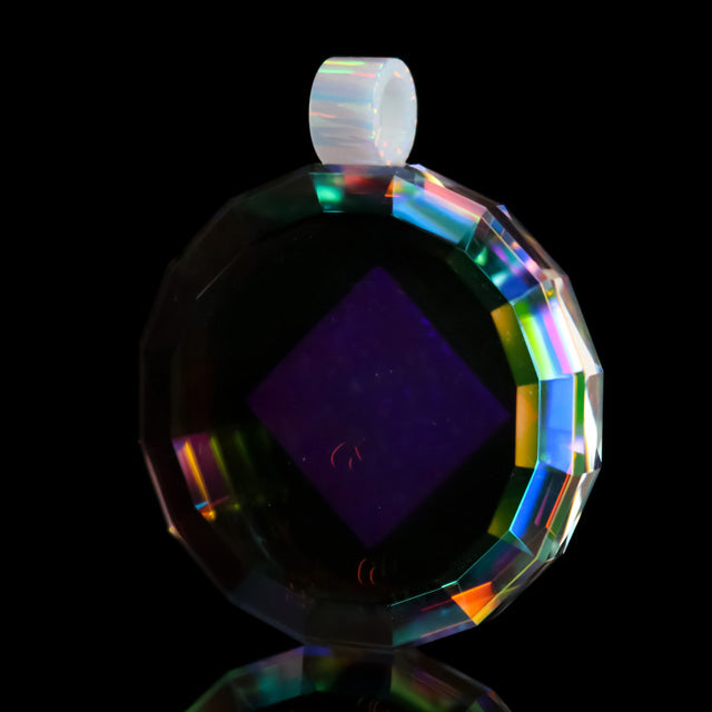 Faceted Diamond Dichro Infinity Pendant