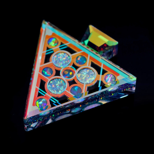 Socketed Opal Triangle Pendant
