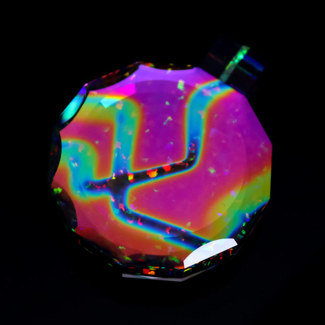 Faceted Cosmic Dust Opal Pendant