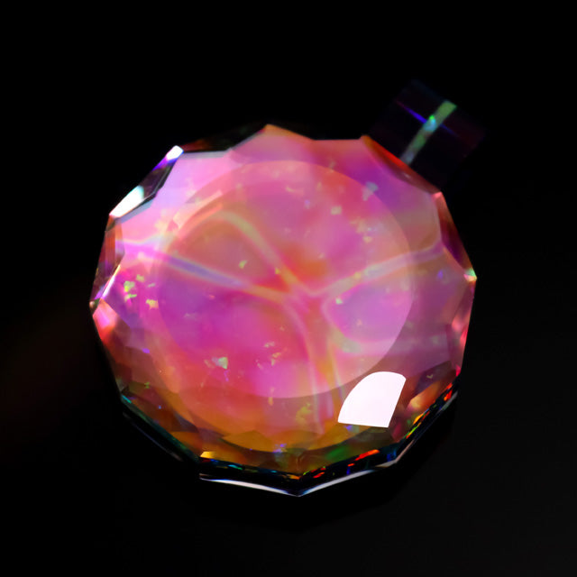 Faceted Cosmic Dust Opal Pendant
