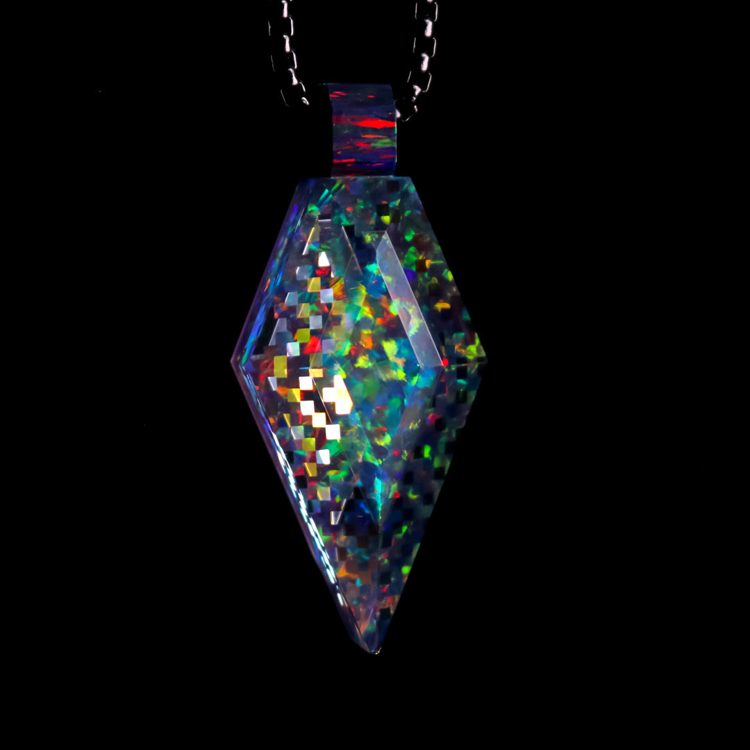 Faceted Crystal Opal Pendant