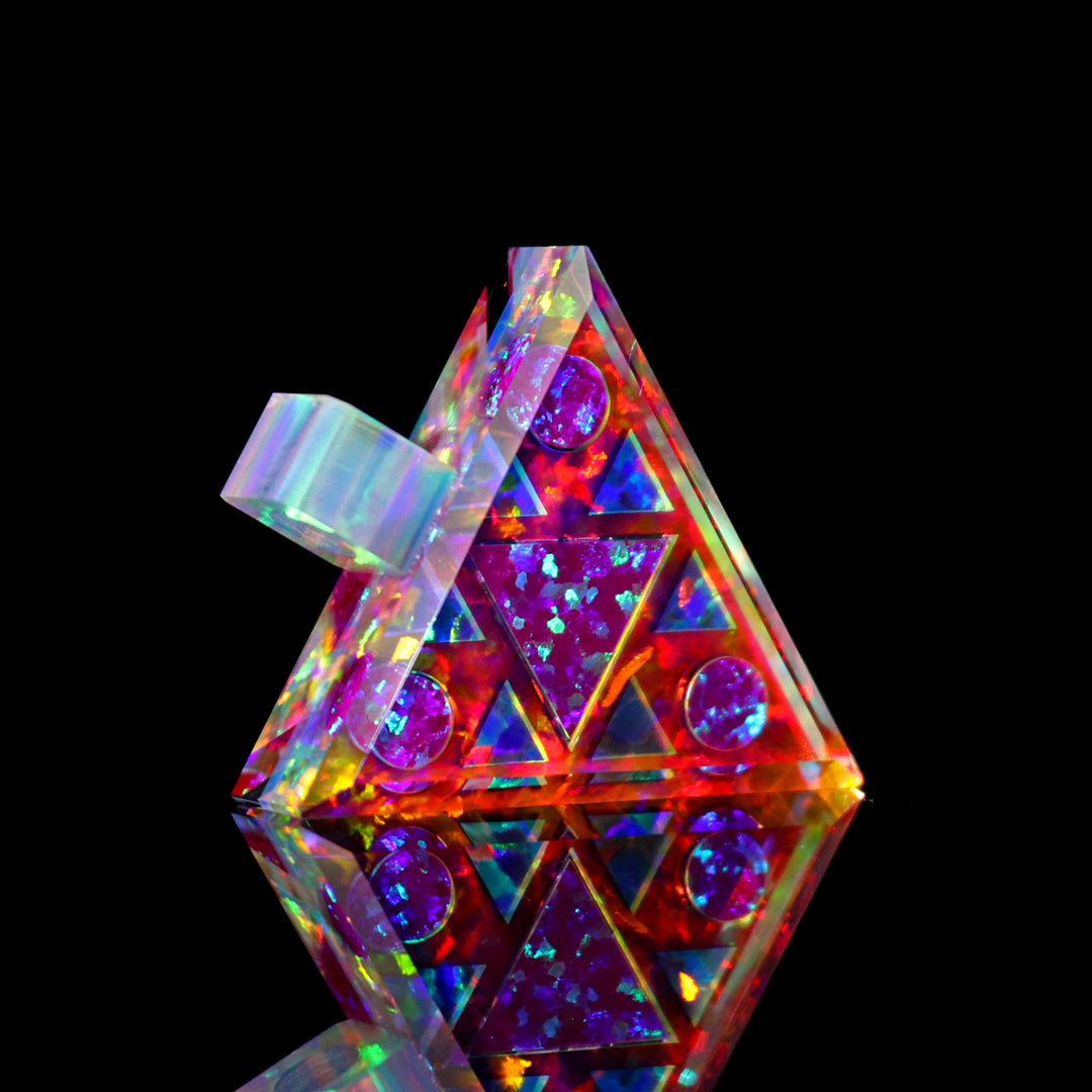 Mini Socketed Opal Triangle Pendant