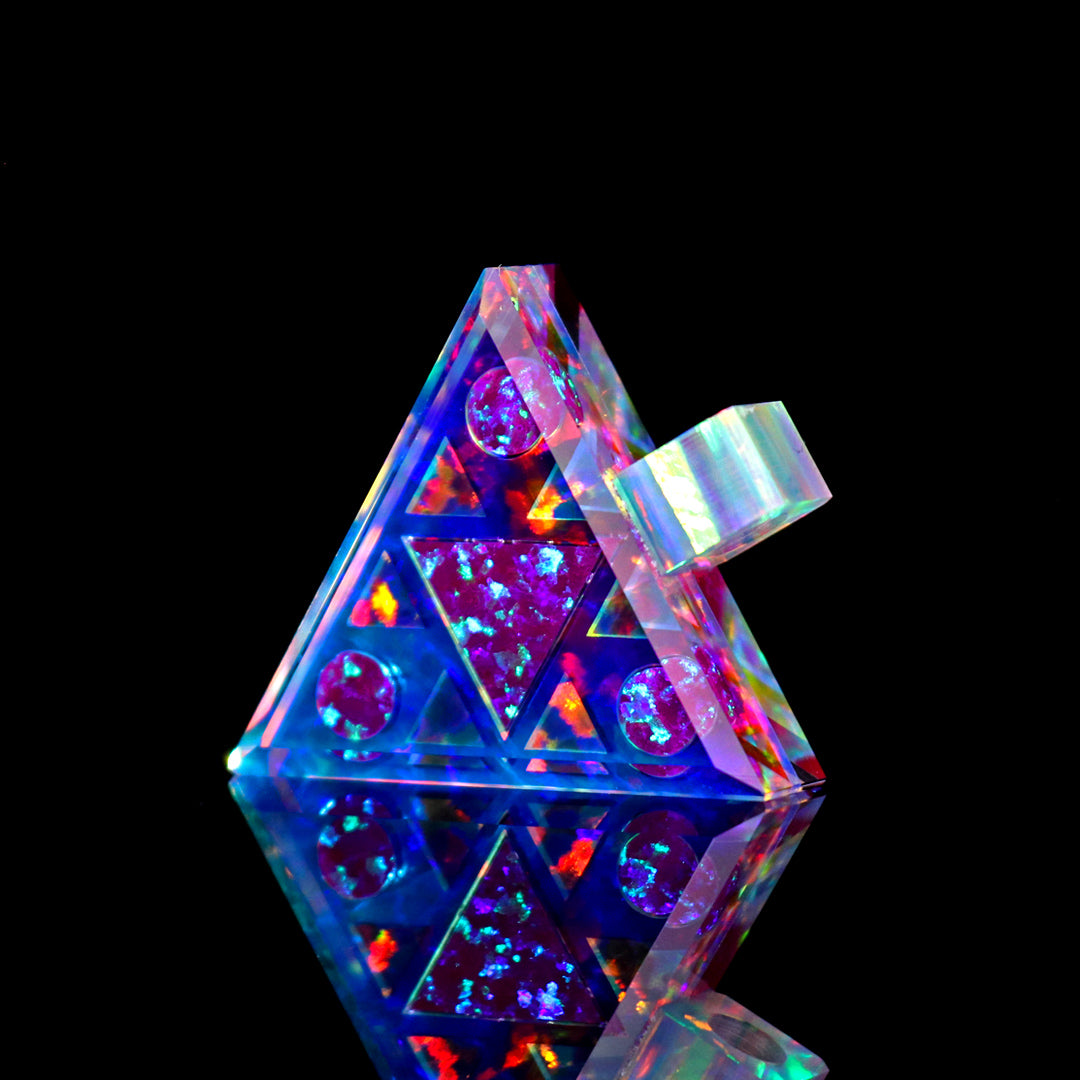 Mini Socketed Opal Triangle Pendant