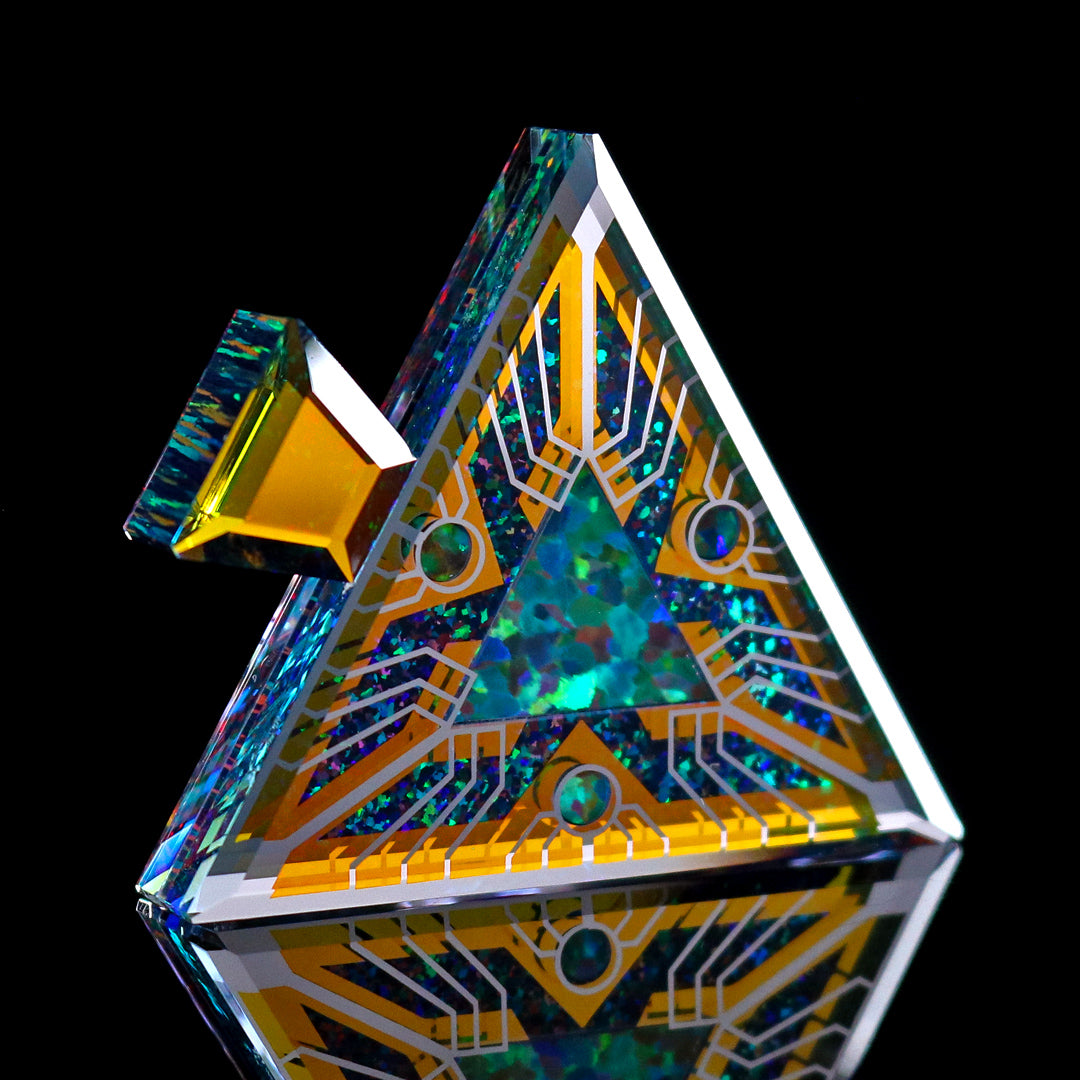 Quantum Core Opal Triangle Pendant