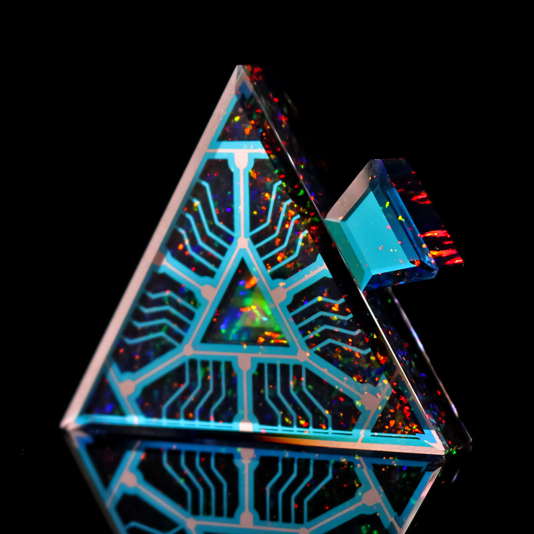 Quantum Floating Core Opal Triangle