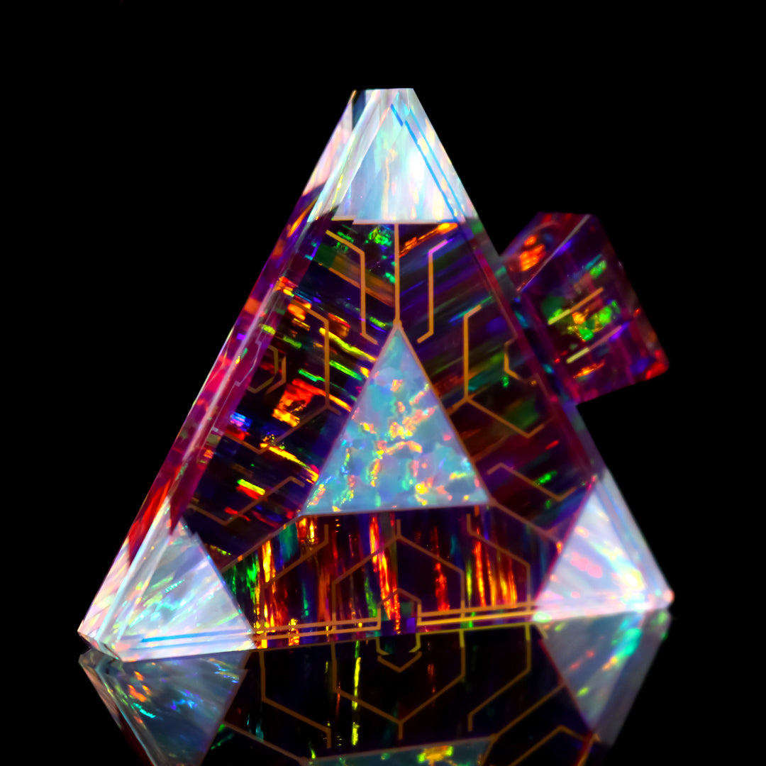 Quantum Opal Core Triangle Pendant