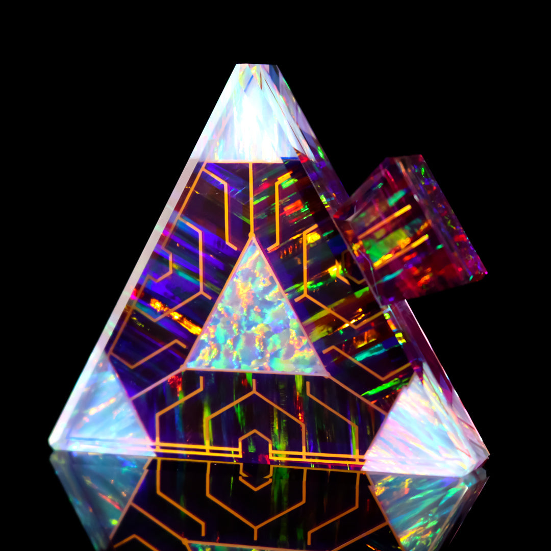 Quantum Opal Core Triangle Pendant