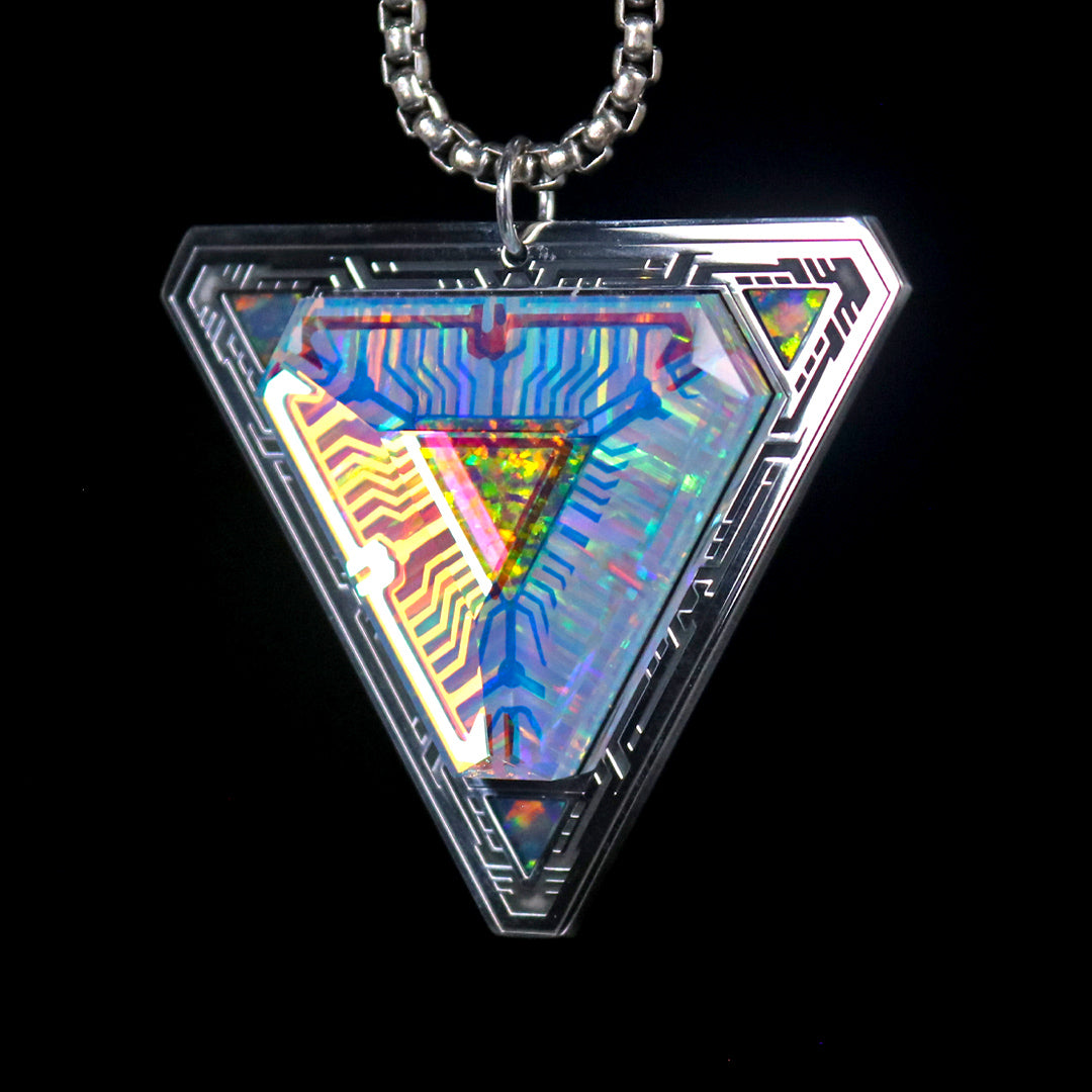 Silver Quantum Tet Drive Pendant