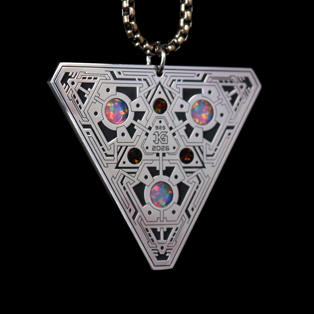 Silver Quantum Tet Drive Pendant