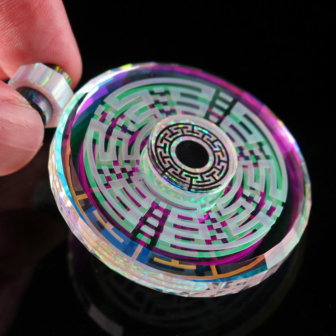 Faceted Radial Refractor Dichro Infinity Pendant