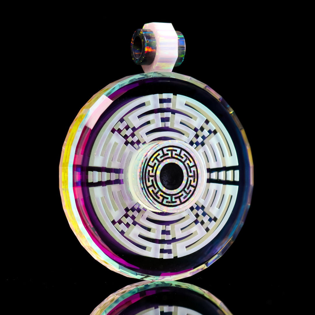Faceted Radial Refractor Dichro Infinity Pendant