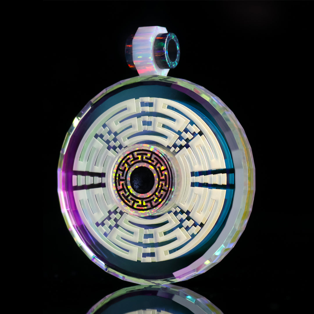 Faceted Radial Refractor Dichro Infinity Pendant