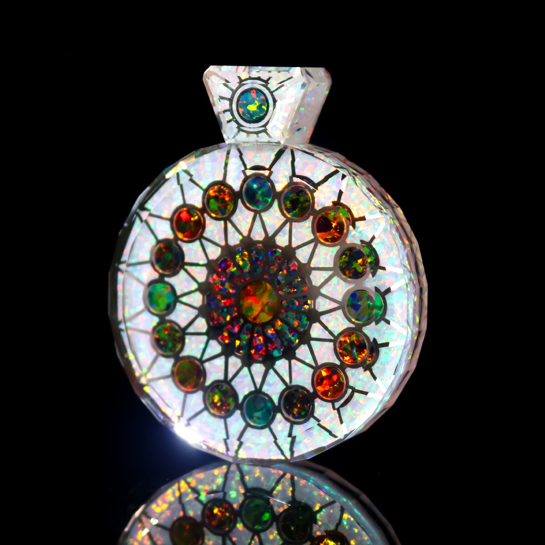 Faceted Retti Opal Amulet