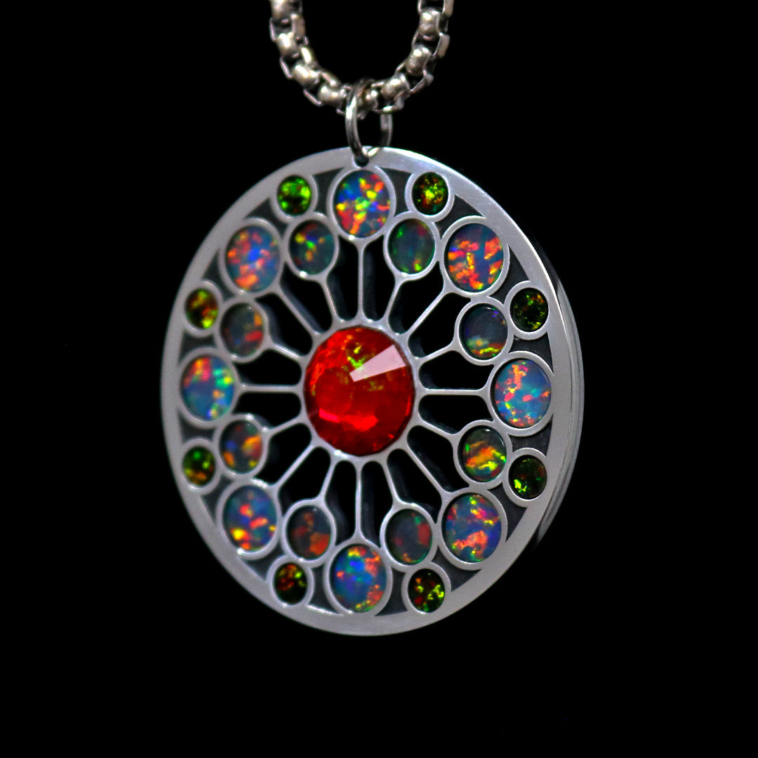 Silver Ring of Fire Medallion