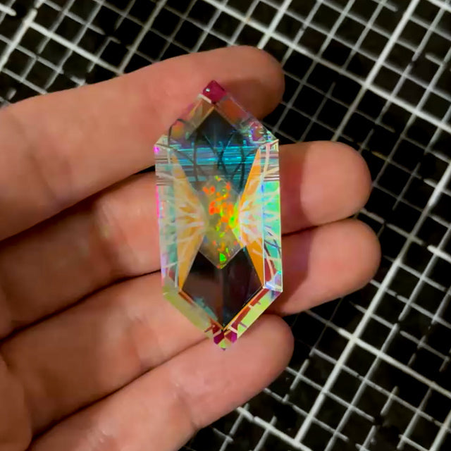 Faceted Retti Rupee Opal Pendant