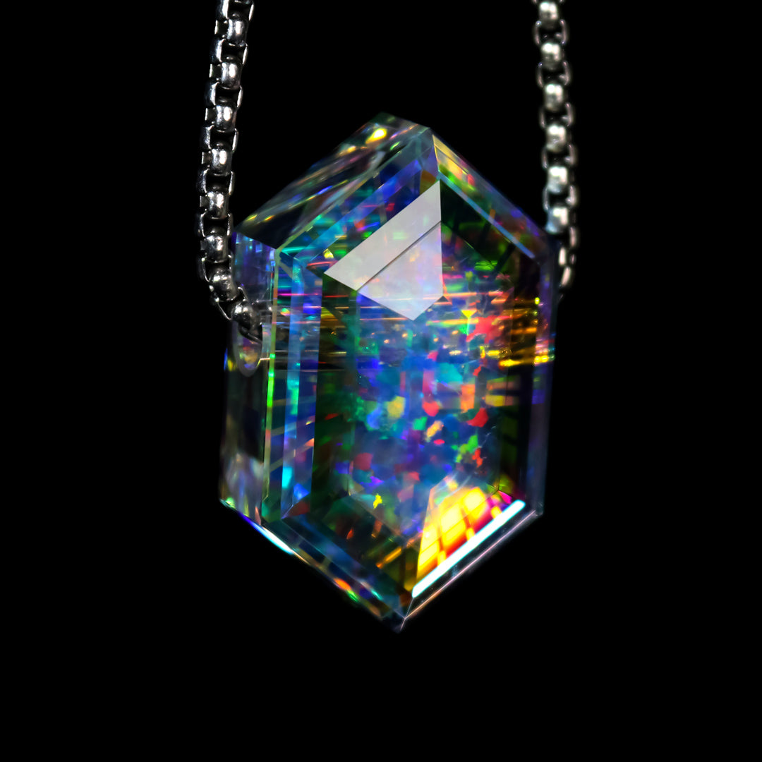 Faceted Rupee Opal Gem Pendant