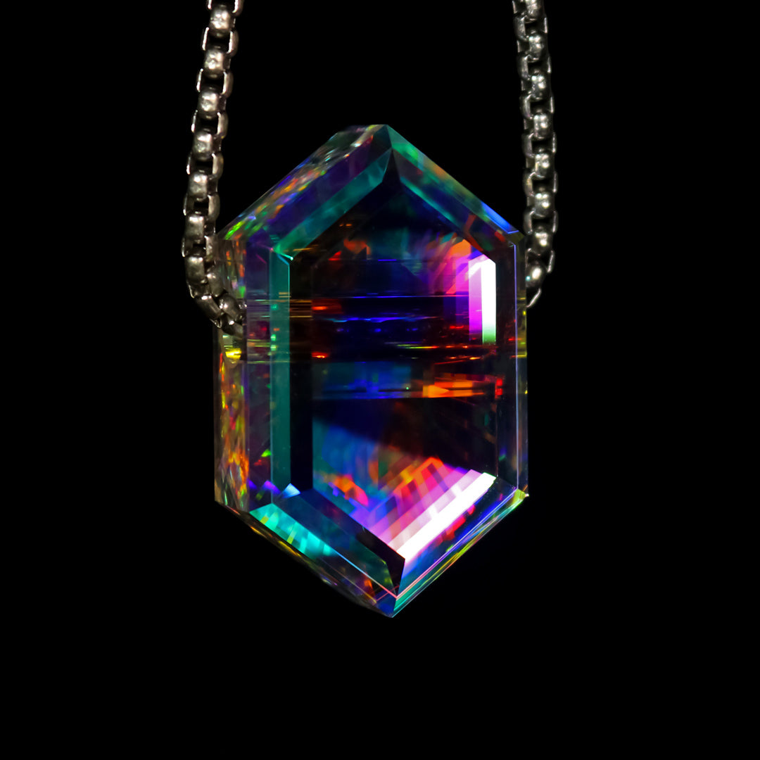 Faceted Rupee Opal Gem Pendant