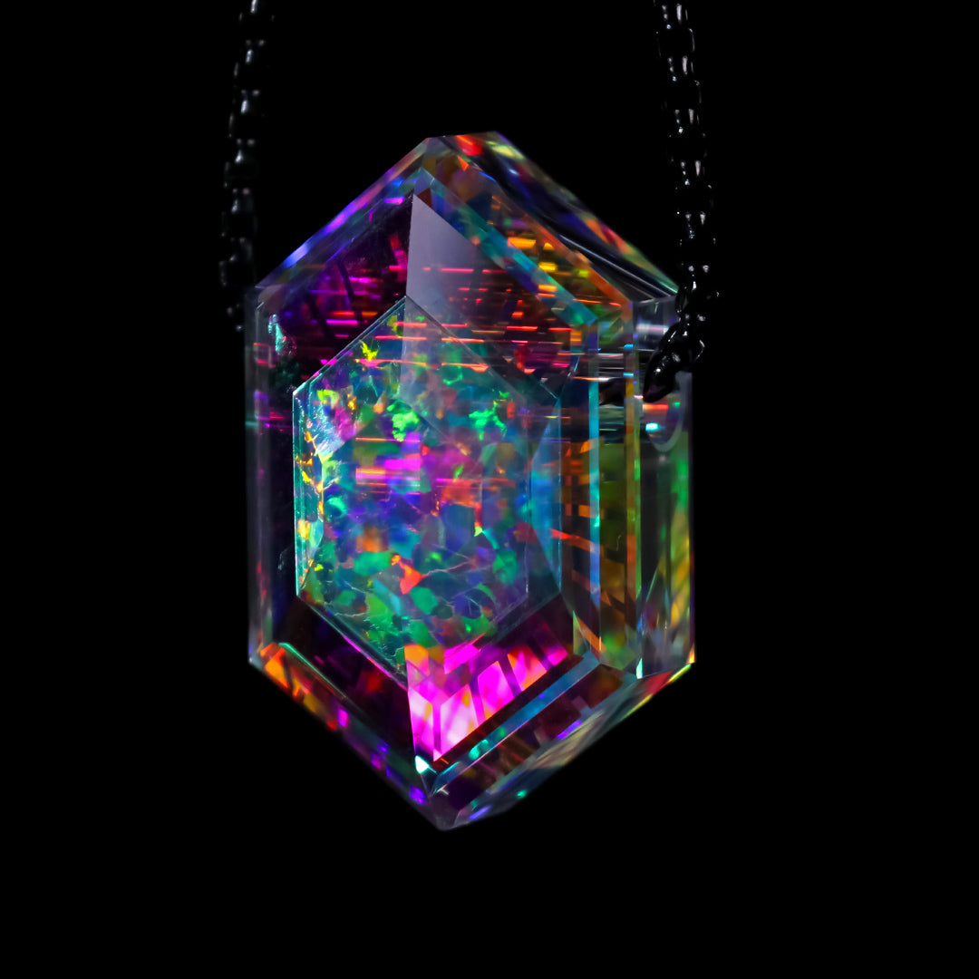 Faceted Rupee Opal Pendant