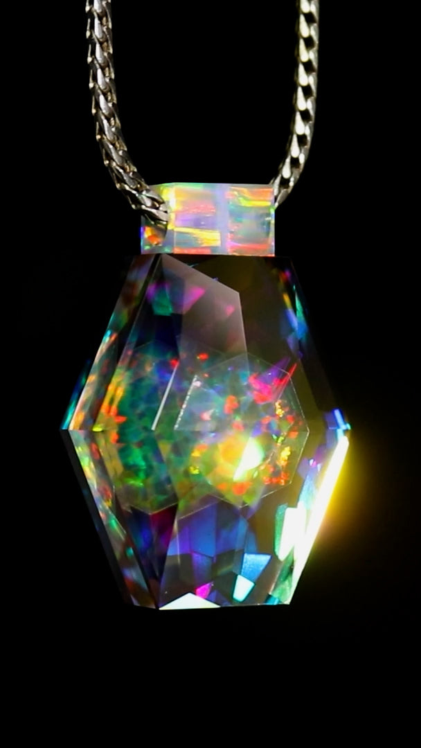 Faceted Time Crystal Pendant