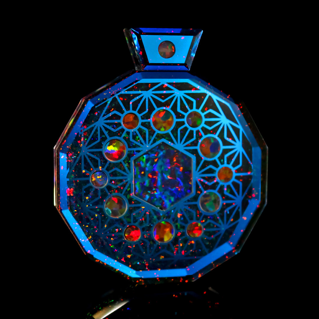 Socketed Hexagon Opal Pendant