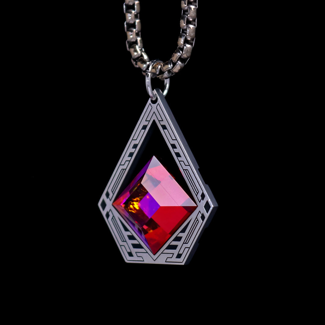 Silver Deco Droplet Pendant