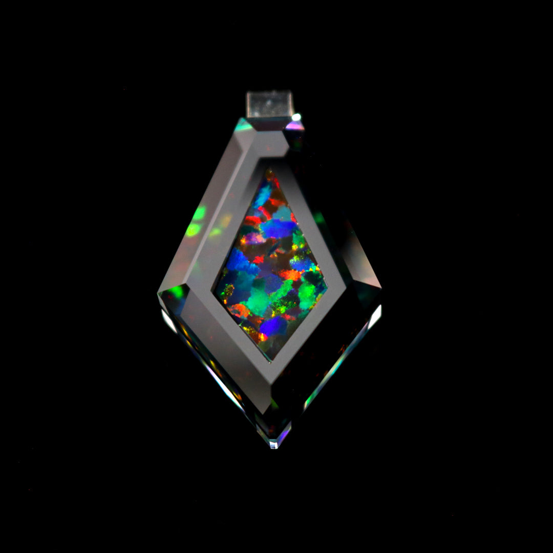 Socketed Teardrop Opal Pendant