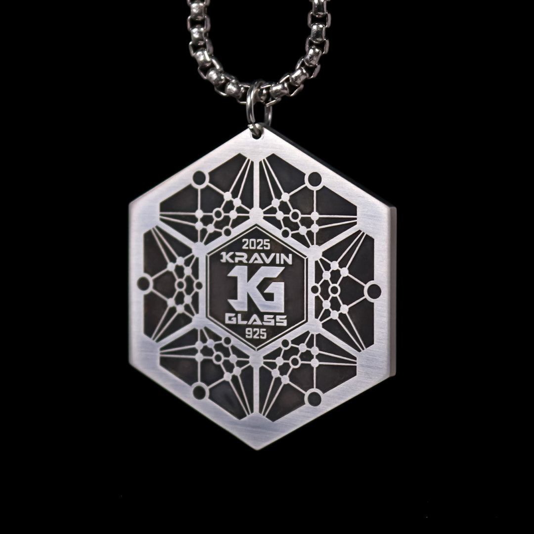 Silver IsoCube Socketed Opal Pendant