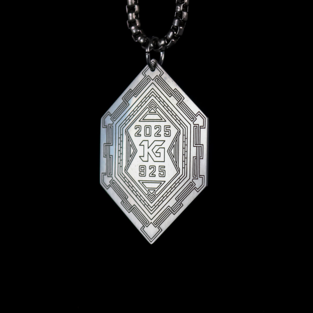 Silver Rupee Opal Gem Pendant