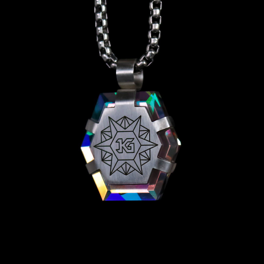 Silver Setting Hexagram Opal Pendant